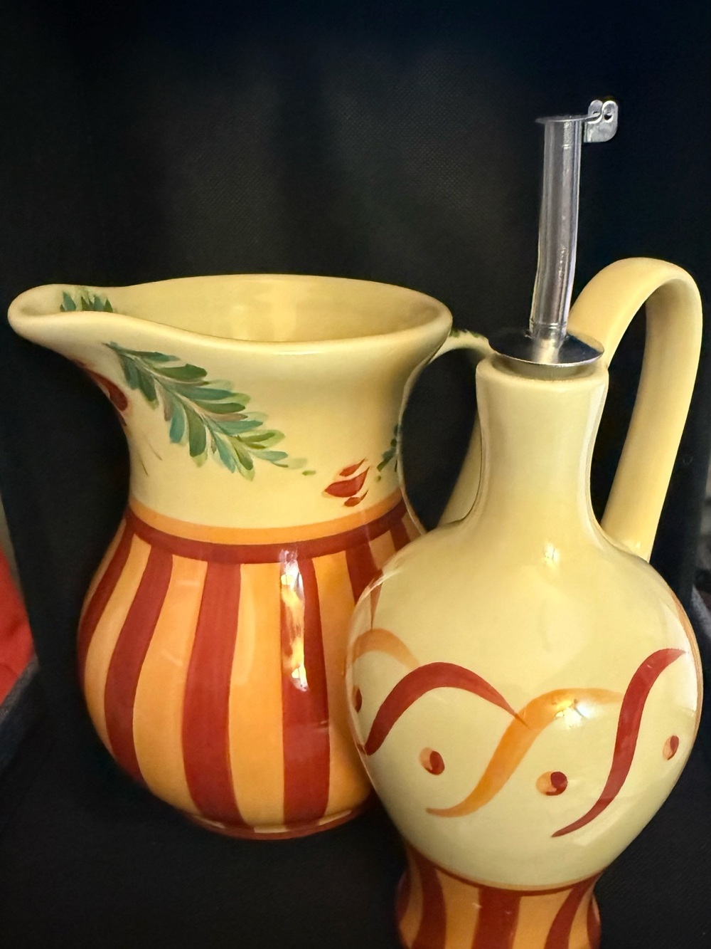 Gail Pittman LG Pitcher & Siena Oil Cruet w/Drizzle Spout Southern Living #OSK